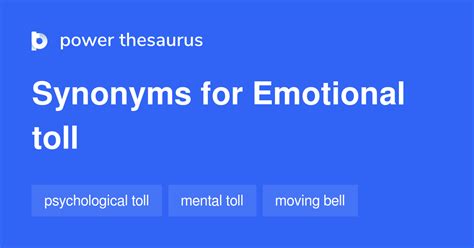 synonym for emotional toll.
